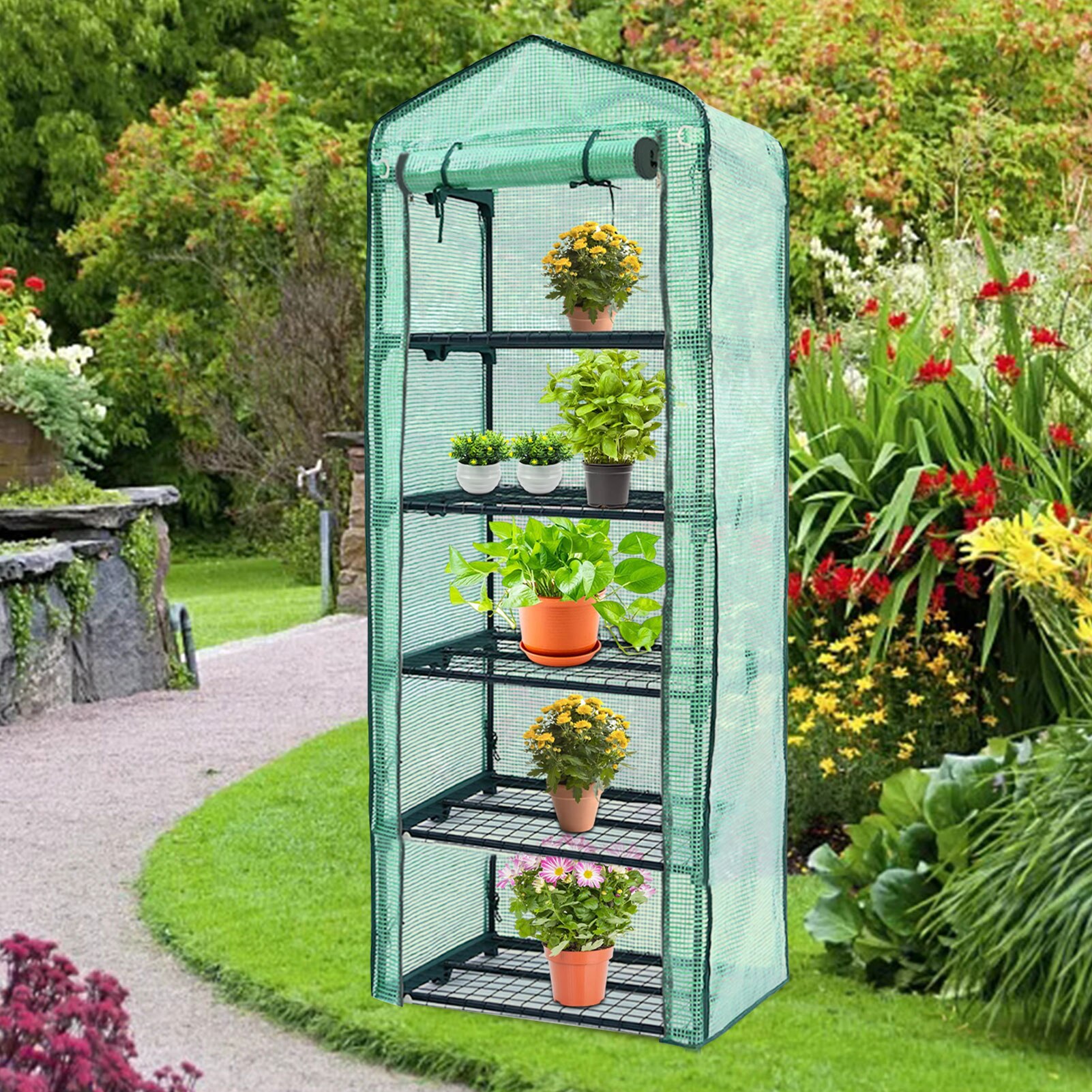 Mini Household Plant Greenhouse Shed Multifunctional Durable Waterproof Garden Conservatory Portable Green House