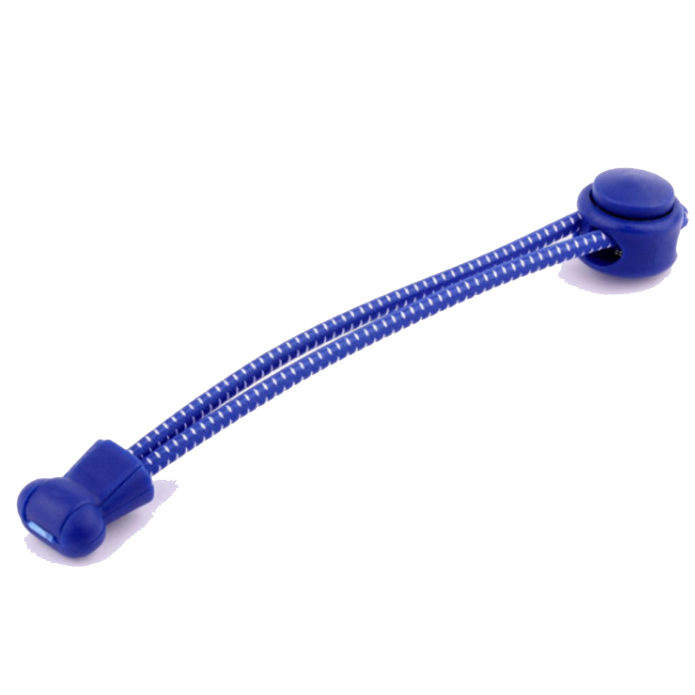 1 stuk luie schoenveters zonder strik, elastisch vetersysteem met slot, sport- en outdoorschoenveters voor sneakers, hardlopers, trainers, unisex schoenveters: Koningsblauw