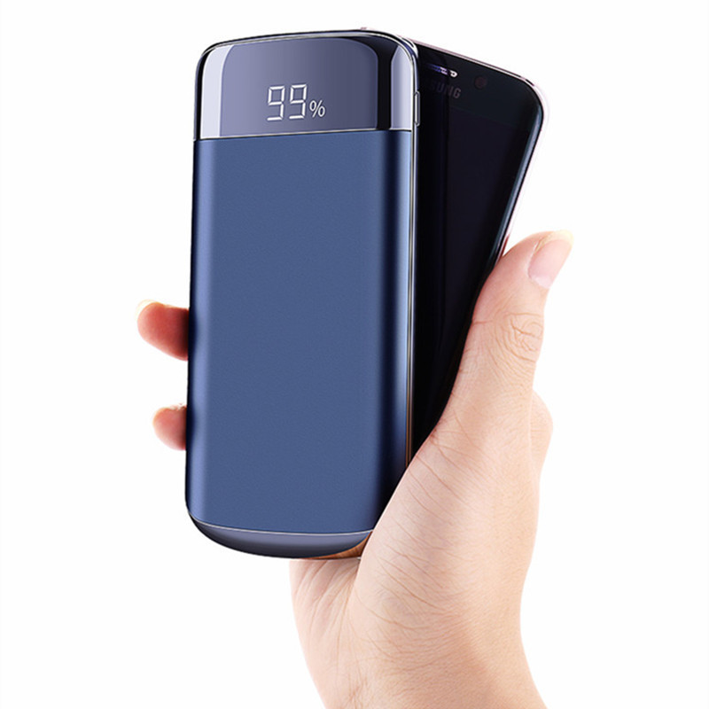 Realy 30000mah Power Bank External Battery PoverBank 2 USB LCD Powerbank Portable Mobile phone Charger for Xiaomi MI iphone X