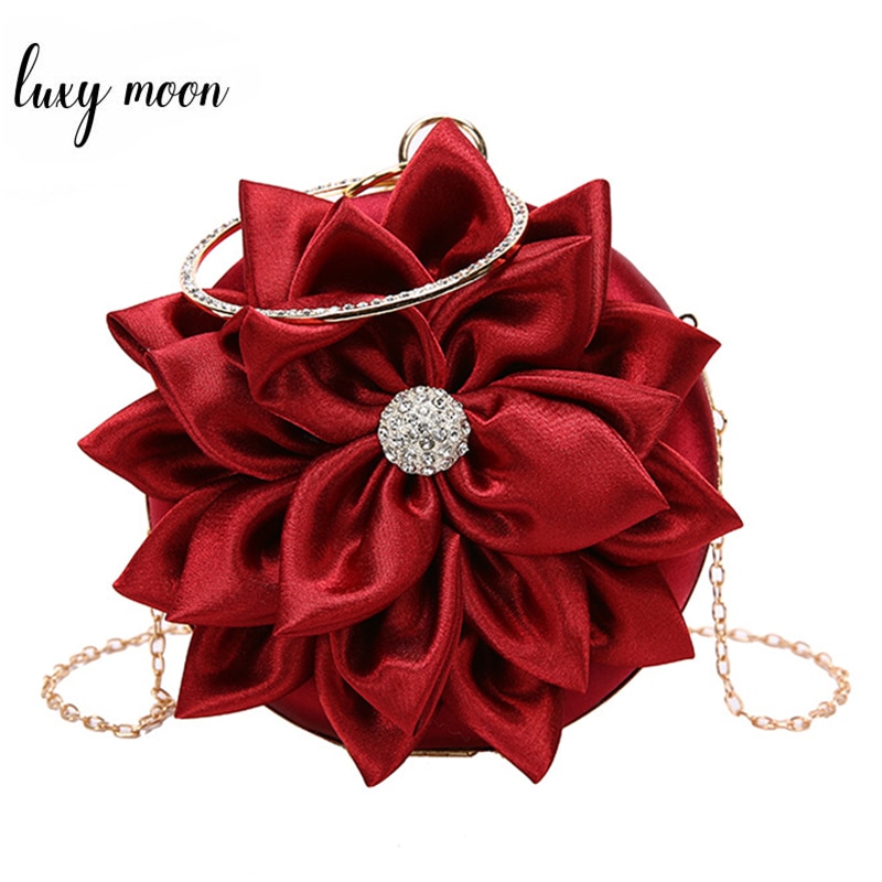Luxy Moon pochette femme fleur ronde sac de soirée sac à main de luxe sac à main de fête de mariage Vintage sac à bandoulière ZD1474