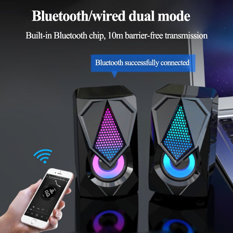 USB Wired Computer Speakers bluetooth speaker column Subwoofer Audio Speaker Multimedia Loudspeaker for Laptop Desktop Phone