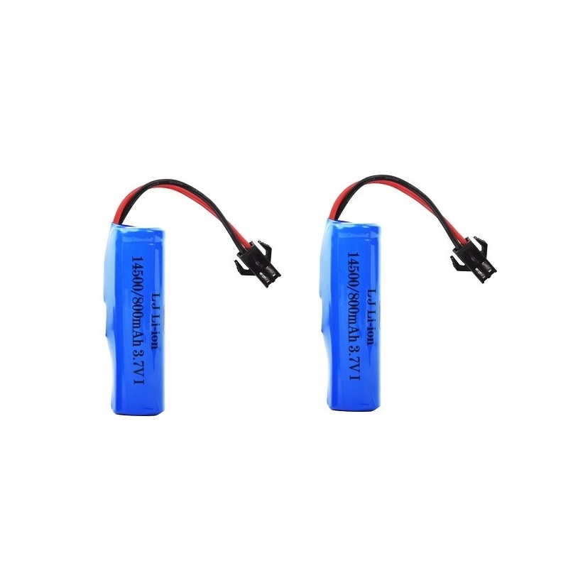 Rc Stunt Dump Auto Batterij 14500 Sm-2P 3.7V 800Mah Li-Ion Batterij/Usb Lading Voor C2 D828 Rc Auto Onderdelen Rc Auto Accu 1-5 Stuks: Paars