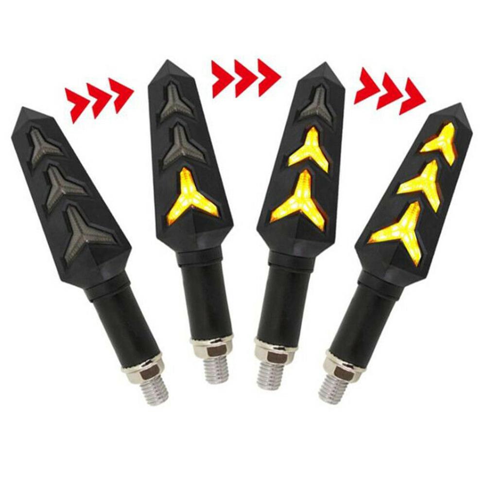 2 teile/satz Universal- Motorrad LED Blinker Lange Kurze Blinker Anzeige Lichter Scheuklappen Blinker Bernstein Farbe Zubehör