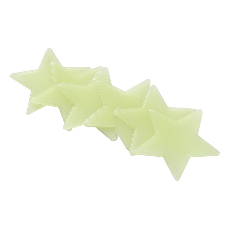 1 Pack (100 pcs) Small Fluorescent Green Luminous Stars Wall Stickers Fluorescent Star Patches Best Home Wall Home Decorations