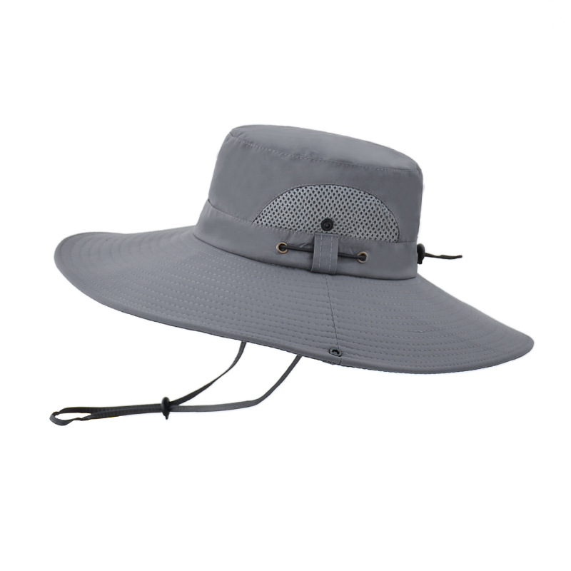 Fiskarmössa sommar stor brätte hatt män kvinnor bucket hat manlig utomhus andningsbar vattentät solskydd fiskehattar resor: Vit