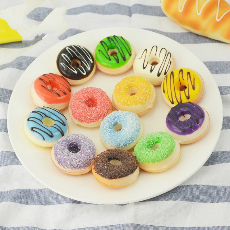 1 stk madfotografering indretning simulation donuts macaron rekvisitter mad model dessert bord snack dekoration kunstig kage boligindretning