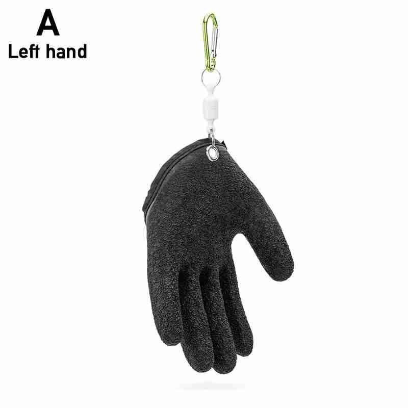La pesca no-slip guantes de látex anti-puñalada antideslizante y catc de pesca especial Lu guantes Yafei resistente al agua engrosada J7U1: A
