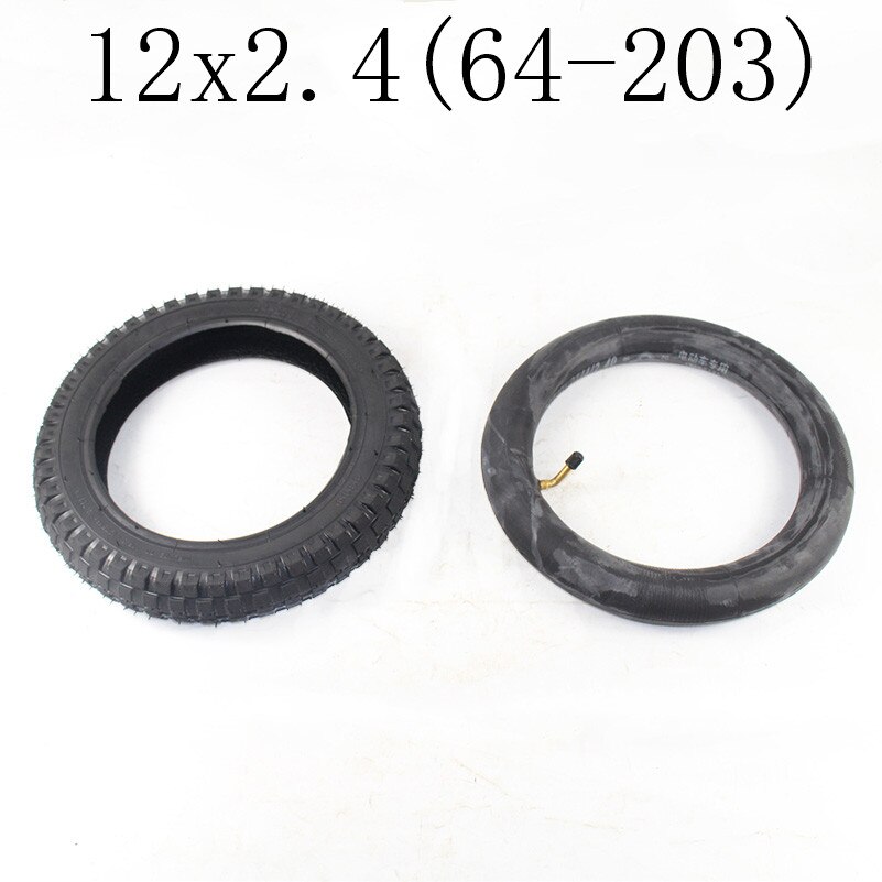 High Performance 12x2.4 Tire Electric Scooter Tyre for Kids Bike 12 Inch 64-203 Children Bicycle Tire: inner and outer tyre