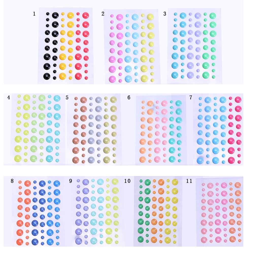 Harz Aufkleber farbige Punkt Scrapbooking/ DIY Handwerk Zucker Streusel Selbst-Klebstoff Harz sortiert Machen Dekoration Scrapbooking