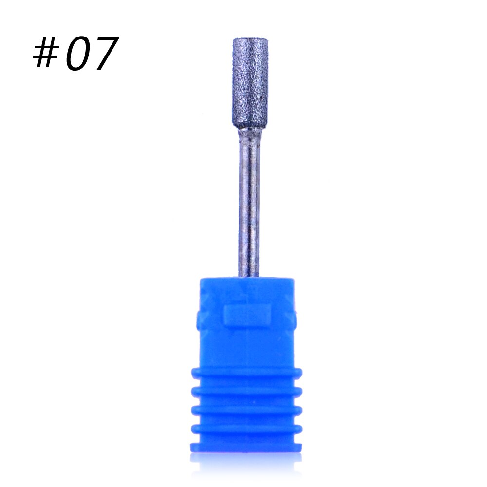 1pcs Diamond Electric Rotate Nail Drill Bits Rotary Milling Cutters Drill Machine Accessories Nail File Cuticle Cutter Tips: 07