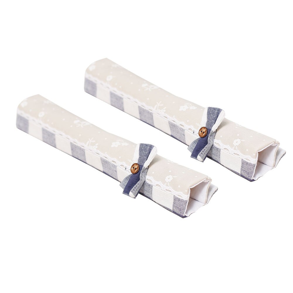 1 Pair Refrigerator Door Protect Handle Cover Home Fridge Microwave Oven Cover Double Door Refrigerator Handle Gloves: White