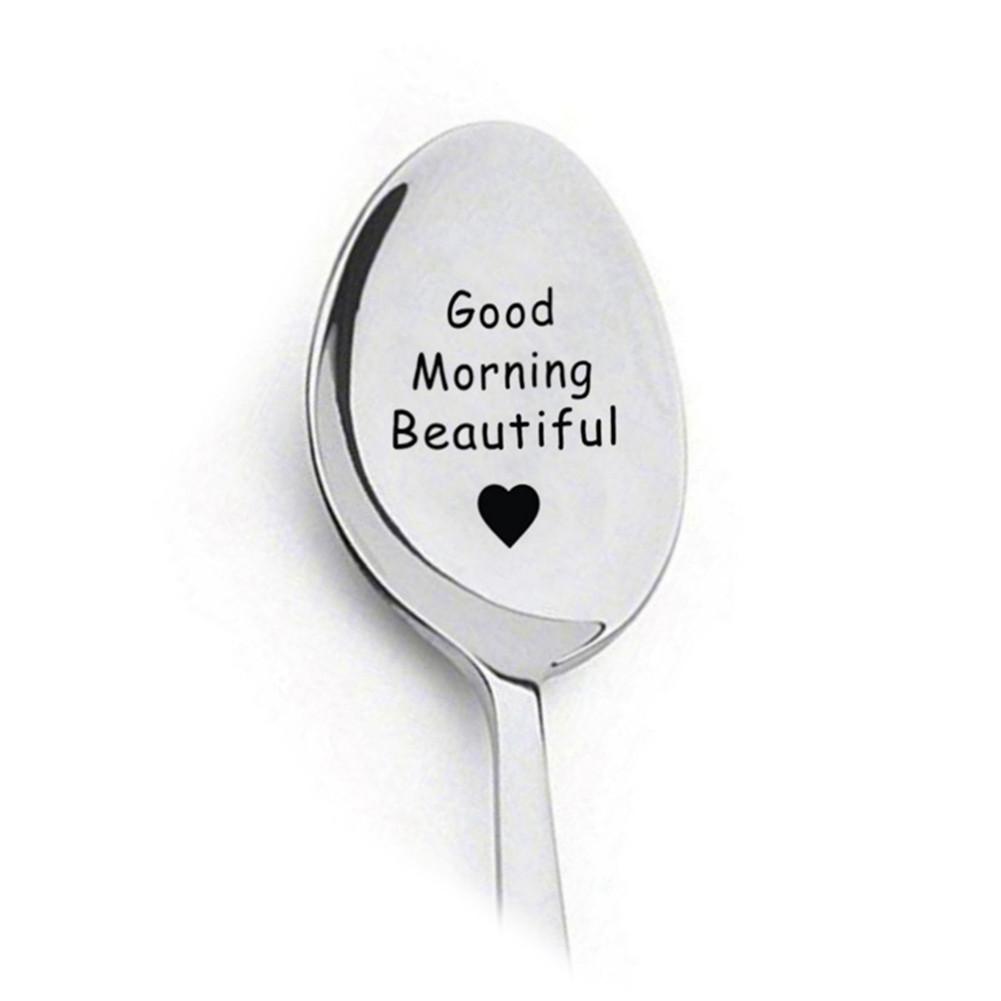 Cereal Killer Kitchen Tableware Coffee Spoon Stainless Steel Letter Engraving Spoons For Birthday Christmas Couple: BS1006