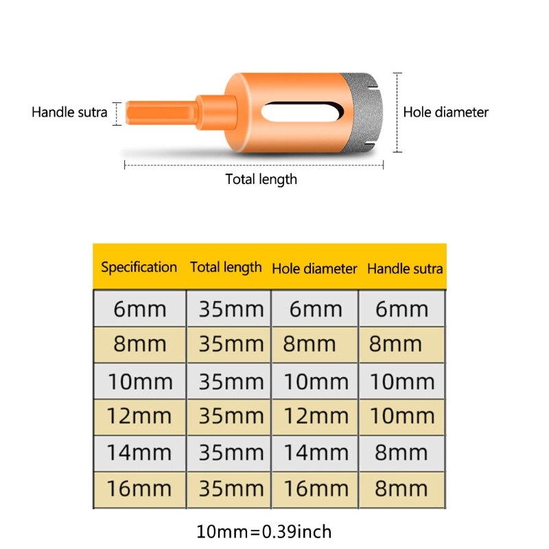 Tegel Boor 6-16 Mm Diamant Boor Voor Tegel Porselein Steengoed Graniet/Keramische/Stone Boor bit