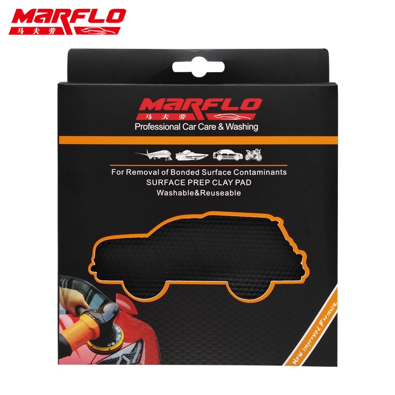 MARFLO-barre en argile pour lavage de voiture, tampon magique, éponge, tampon de polissage, avant soins automobiles, applicateur de cire, réparation de peinture de voiture