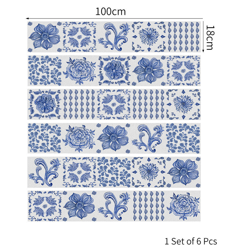 Self-adhesive Innovative Staircase Stickers Living Room DIY Pink Woods Wall Stickers Sticker Floor Against Stairs Steps Funlife: LT-6P153