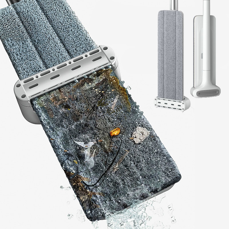 Vadrouille essoreuse pour le nettoyage des sols serpillière Xiaomi nettoyant pour sol outil de nettoyage des carreaux vadrouilles paresseux la foudre offre un Type coulissant