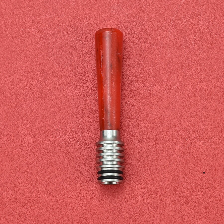 Tipo de sabor largo 510, junta de paja POM SS, resistencia al calor, boquilla de diámetro estrecho de 3mm: C-red