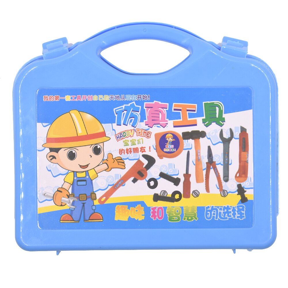 I bambini giocano casa giocattolo kit cassetta degli attrezzi combinazione di strumenti di riparazione per diffondere il regalo del giocattolo di simulazione di plastica colore Casuale