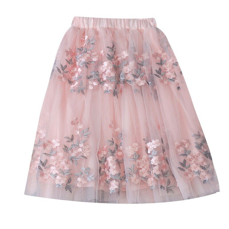 Robe de bal plissée en Tulle pour bébé fille, jupe longue en maille à paillettes florales, jupe de princesse féerique, collection printemps été