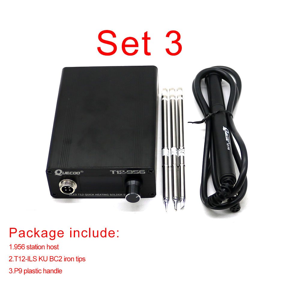 STC T12-956 stacja lutownicza lutownica elektroniczna OLED stacja cyfrowa T12 lutownica końcówka z T12-P9 uchwyt bez wtyczki: biały