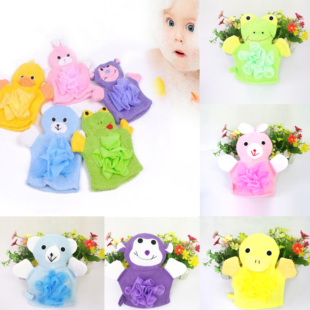 Kinderen Multi-Sytles Handschoen Voor Baby Bad Leuk Dier Katoen Bad Borstel Baby Cartoon Handschoenen