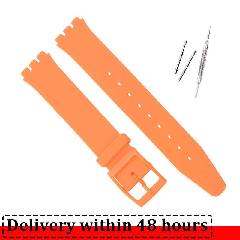 Silikonarmband für Swatch-Uhrenarmband, 16 mm, 17 mm, 19 mm, 20 mm, wasserdicht, weiches Gummi-Uhrenarmband, Handgelenk-Armbinde, Gürtel