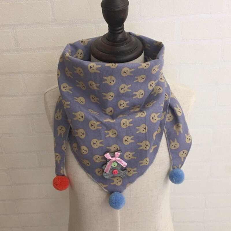 primavera bebés, niños, flores pañuelos Otoño Invierno niñas cuello cálido niño cuello bebé bufanda: blue rabbit