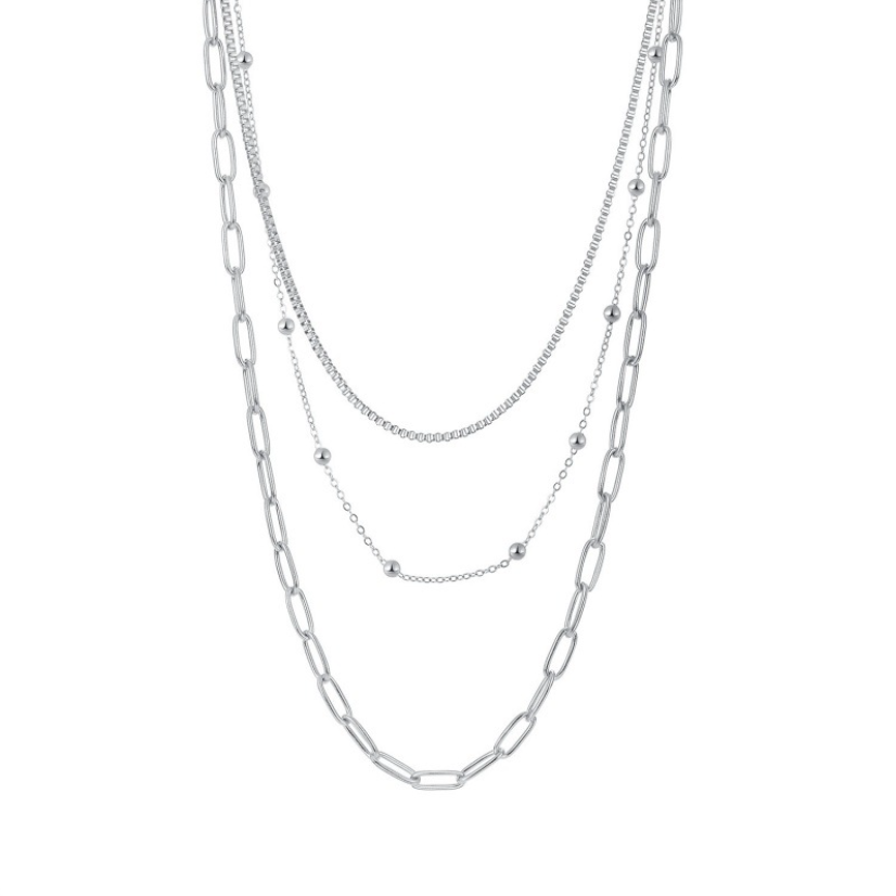 Fossil Vrouwen, Roestvrij staal met karabijnsluiting vlinder hanger ketting