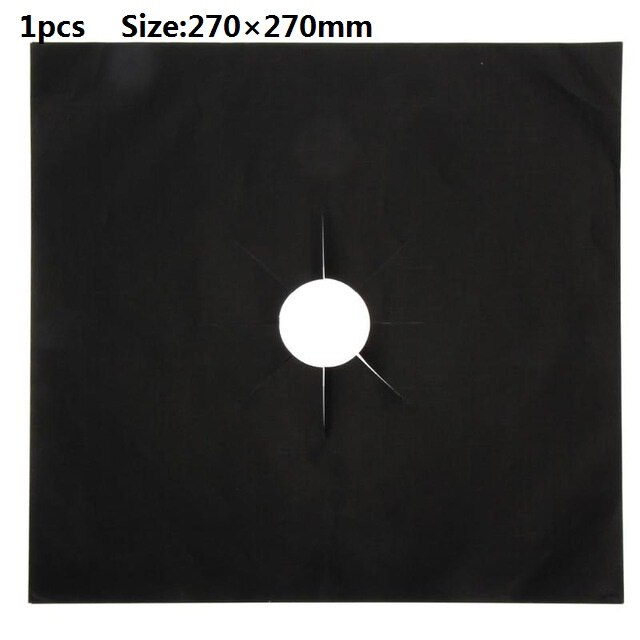 4pcs/set Gas Stove Protector Cooker cover liner Clean Mat Pad Gas Stove Stovetop Burner Protector Kitchen Accessories Mat Cover: 1pcs Black