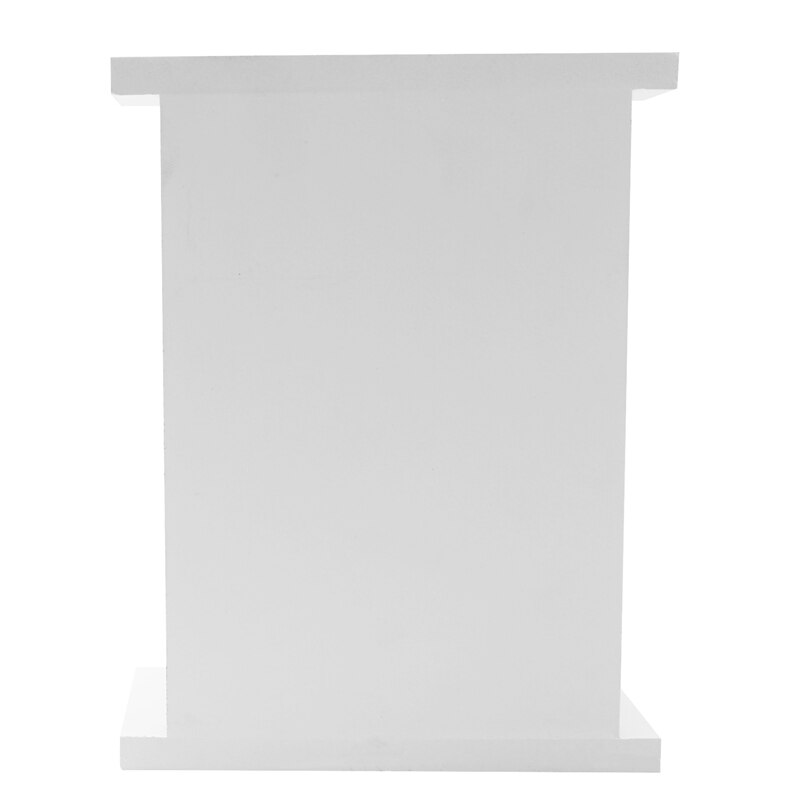 Calendario da scrivania in legno-calendario perpetuo mese data Display Home Office Decoration (bianco)