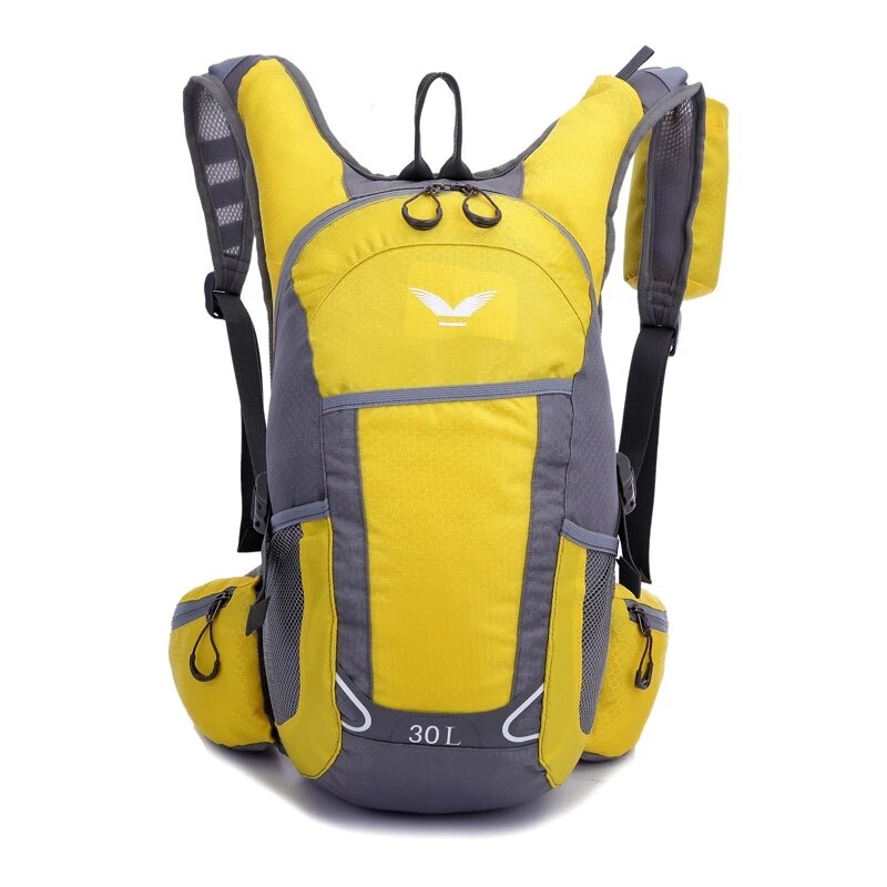 Unisex Straat Lopen Stad Rugzak 30L Nylon Waterdichte Reizen Rugzak Camping Zak Pinich Professionele Fietsen Rijden Rugzak: Yellow