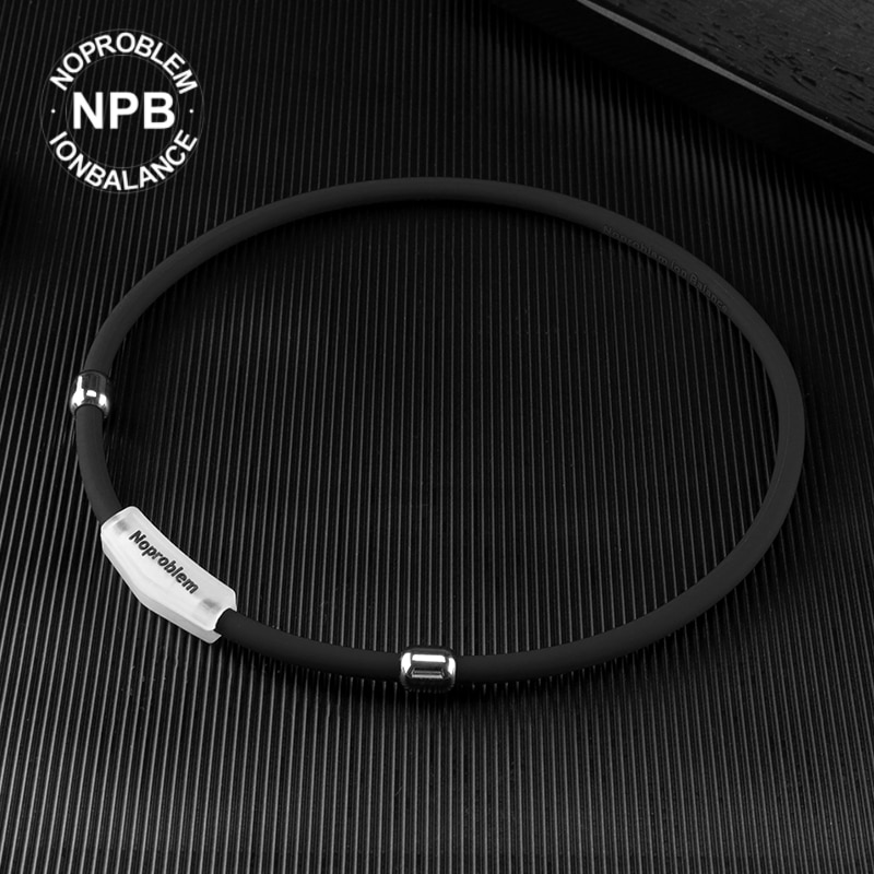 Noproblem Ver Infrarood Bio Gezondheid Power Choker Sport Benifits Magnetische Ion Silicone Unisex Waterdichte Ketting P046NEW