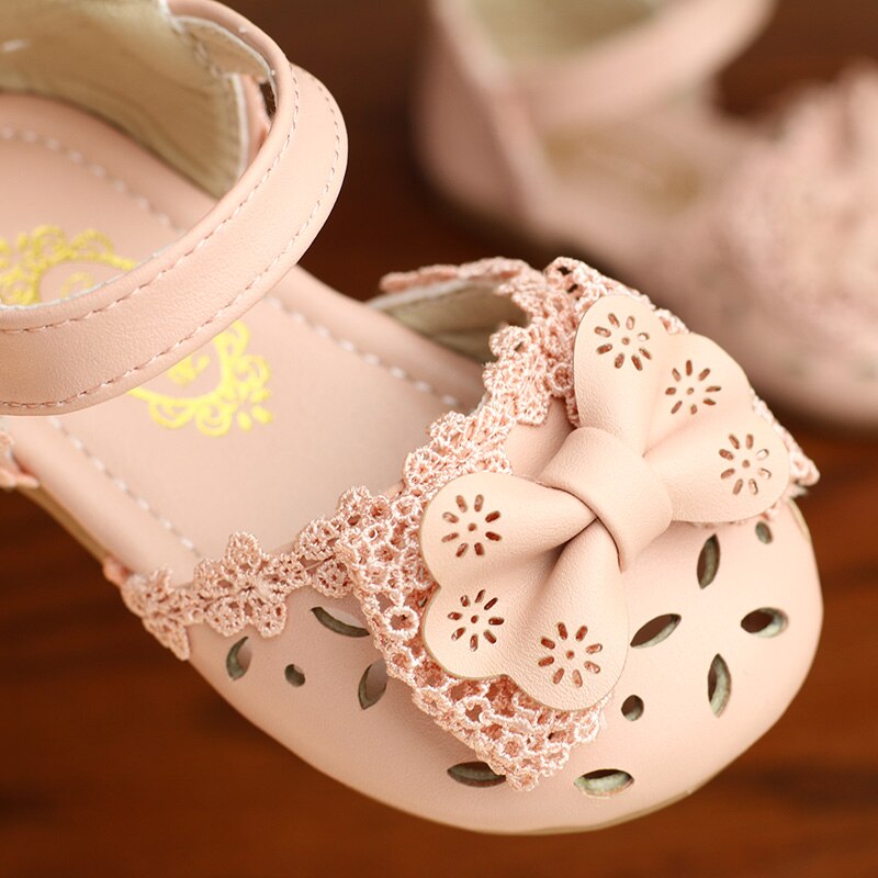 Baby Sandalen Mädchen Baby Sommer 0-1-3 Jahre rutschfeste Weiche Untere Mädchen Prinzessin Schuhe Kleinkind schuhe Bowtie Aushöhlen Sandalen
