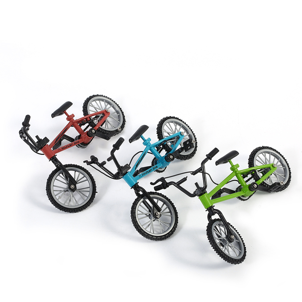Heißer! OCDAY Simulation Legierung Finger bmx Bikes Kinder Mini Größe Grün griffbrett fahrrad Spielzeug Mit Brems Seil