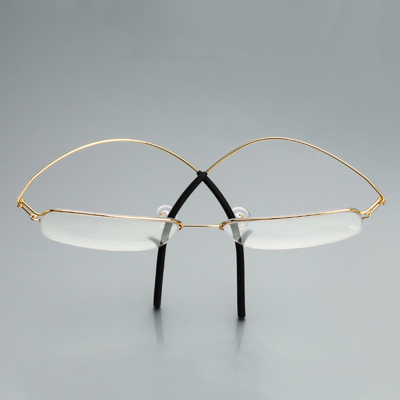 Dänemark Schraubenlose Brille Rahmen Männer Schmale Quadratische Luft Titan Ultraleicht Business Dünne Rand Brillen Korea Brillen