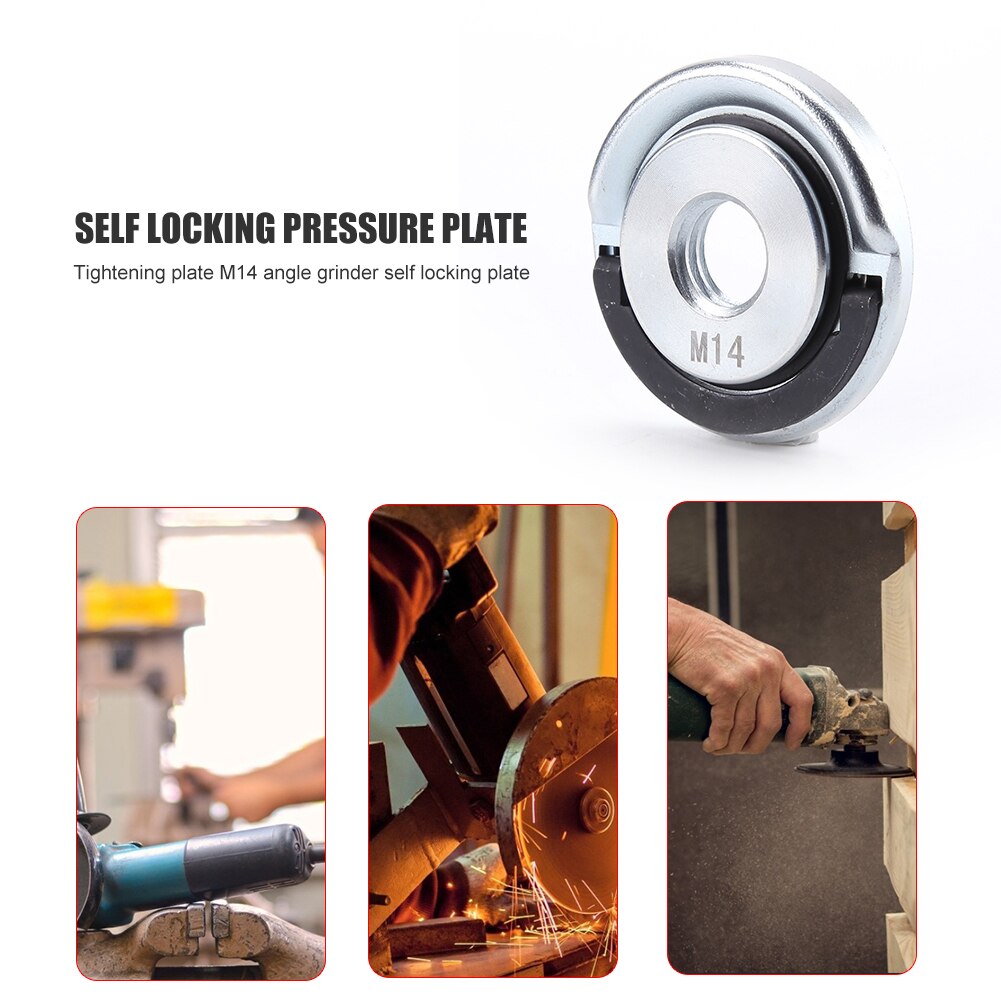 M14 Angle Grinder Inner Outer Flange Nut Set Self-locking Quick Release Nut Power Chuck Tools for Angle Grinder