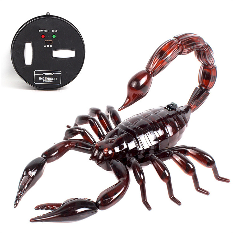 Realistic Remote Control Scorpion RC Animal Insects Vehicle Car Electric Scary Toy Halloween Pranks Joke Kids Adult: Black no box