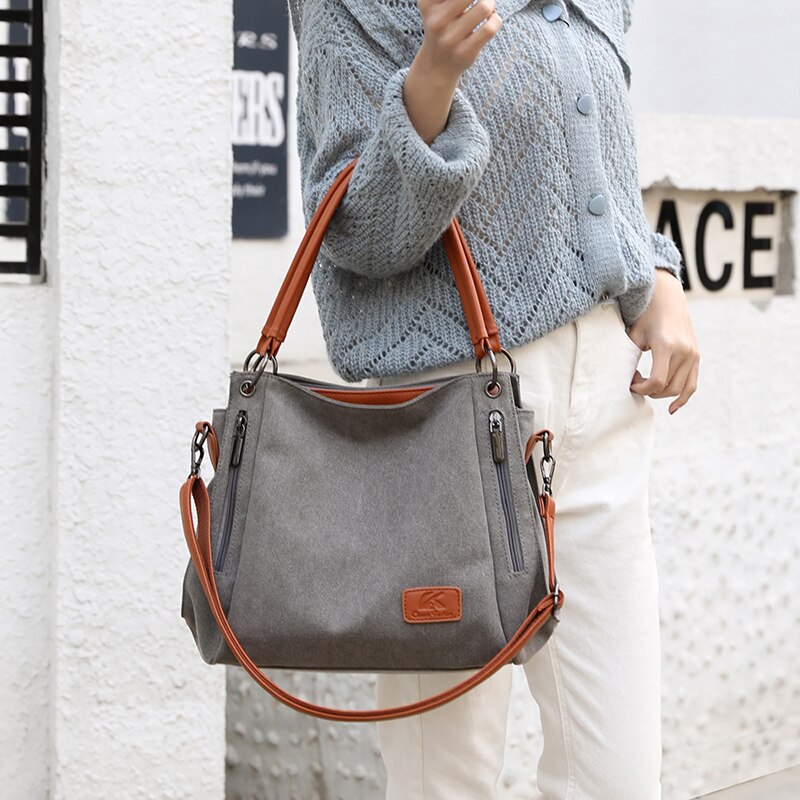 Casual Canvas Vrouwen Schouder Crossbody Tassen Voor Vrouwen Messenger Bag Grote Capaciteit Dames Reizen Hand Bags Sac