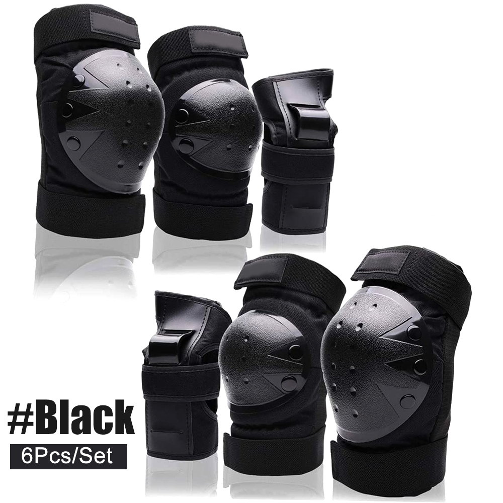 Ginocchiere Gomitiere Protezioni per i polsi Set di equipaggiamento protettivo per skateboard 3in1 per skateboard Ciclismo Pattinaggio Scooter Bici Bambini/Adulti: S / Rosso