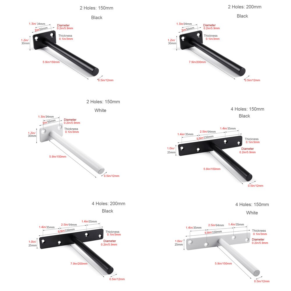 T Shape Shelf Bracket Wall Shelves Supports Metal Brackets Concealed Shelf Brackets Floating Hidden Screw Mounting Plate