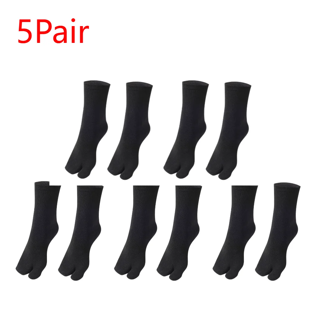 1-5PCS Women/Men Unisex Japanese Kimono Flip Flop Sandal Split Two Toes Sock Tabi Geta Cotton Socks: Burgundy