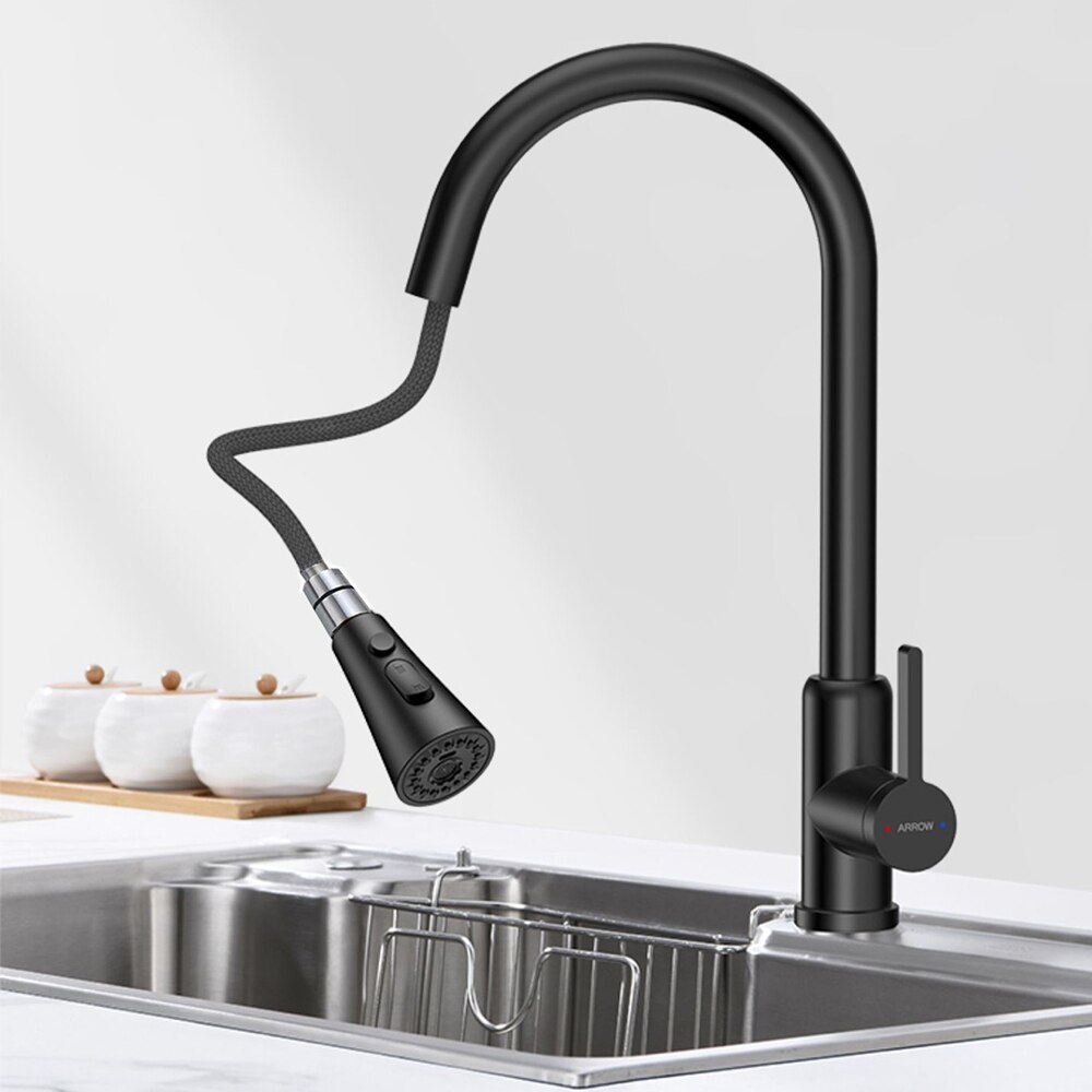 Universele G1/2 M15 * 1 Trek Keukenkraan Slang 80Cm-150Cm Nylon Gevlochten Flexibele waterslang Zwart Grijs Sanitair Spinning Buis