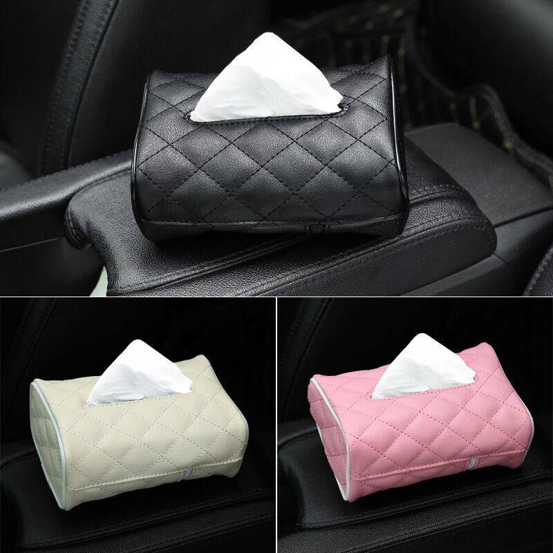 Auto Tissue Box Cover Auto Rugleuning Lederen Armsteun Papier Thuis Servet Houder Box Voor Toyota