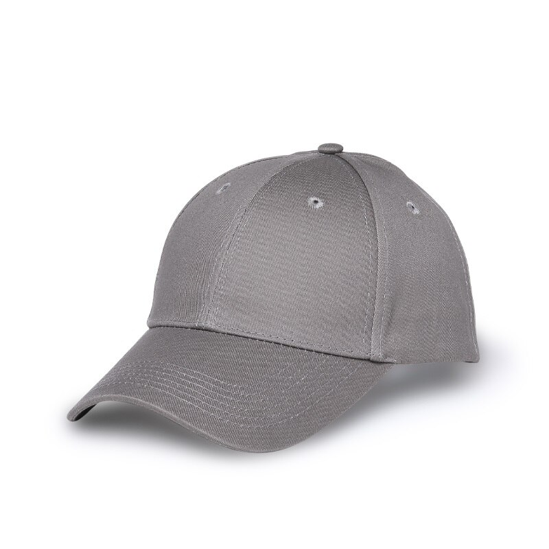 Nuzada forårs bomuldskasket baseballkasket snapback hat sommerkasket solskærmshatte mænd kvinder ensfarvede hatte justerbare kasketter: Grå