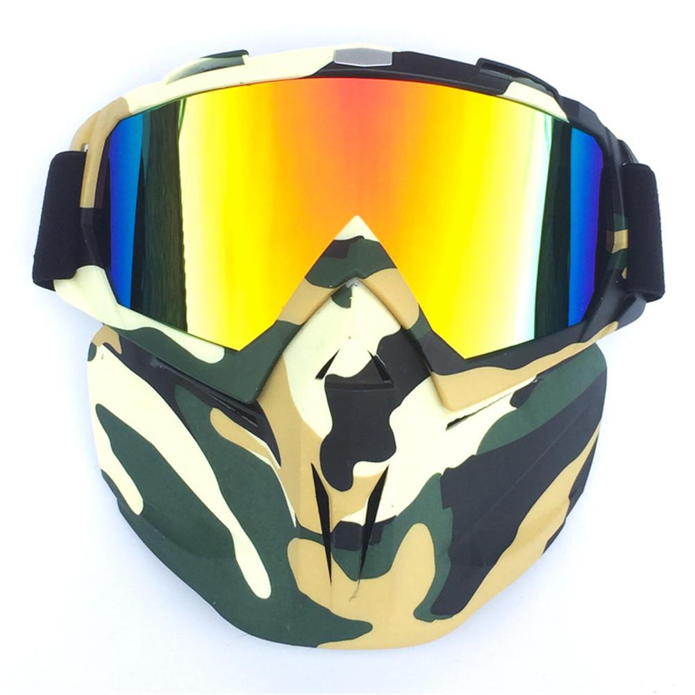 Ski Snowboard Bril Sneeuwscooter Skiën Goggles Winddicht Skiën Glas Motocross Zonnebril Met Mond Filter Earware: A08