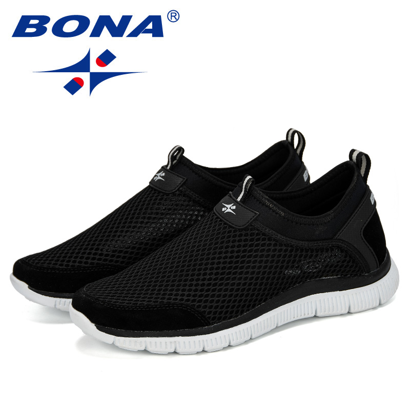 BONA Style Men Breathable Comfortable Sneakers Wear-Resistant Lightweight Man Causal Shoes Zapatos Hombre Male