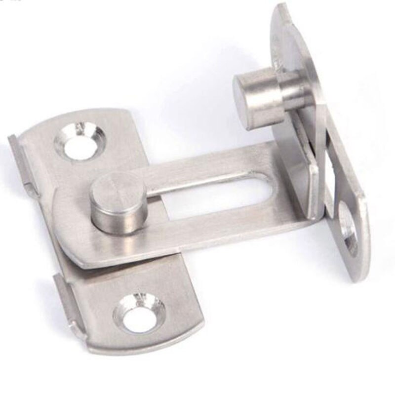Stainless Steel 90 Degree Right Angle Door Latch Hasp Bending Latch Barrel Bolt With Screws For Doors Buckle Bolt Sliding Lock
