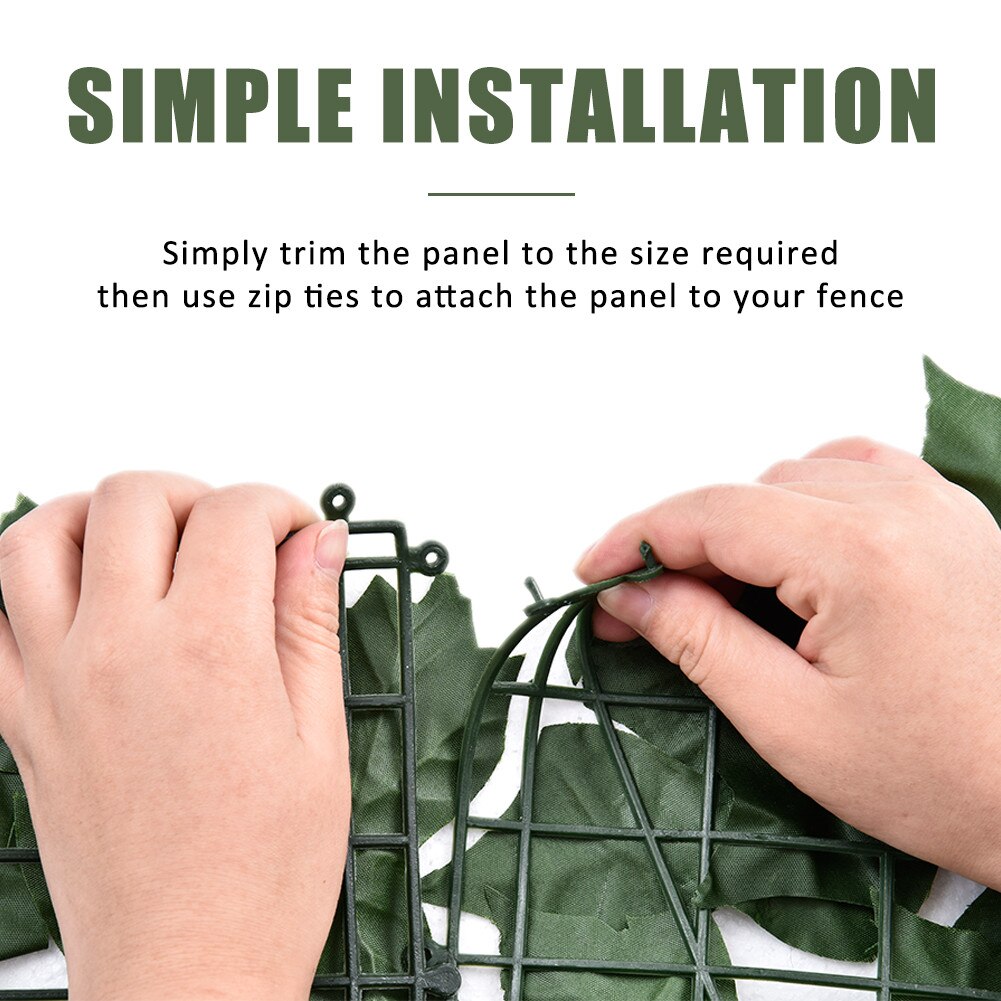50x100cm Artificial Leaf Privacy Panels Topiary Hedge Plant UV Protection Privacy Screen Garden Fence Backyard Home Decor