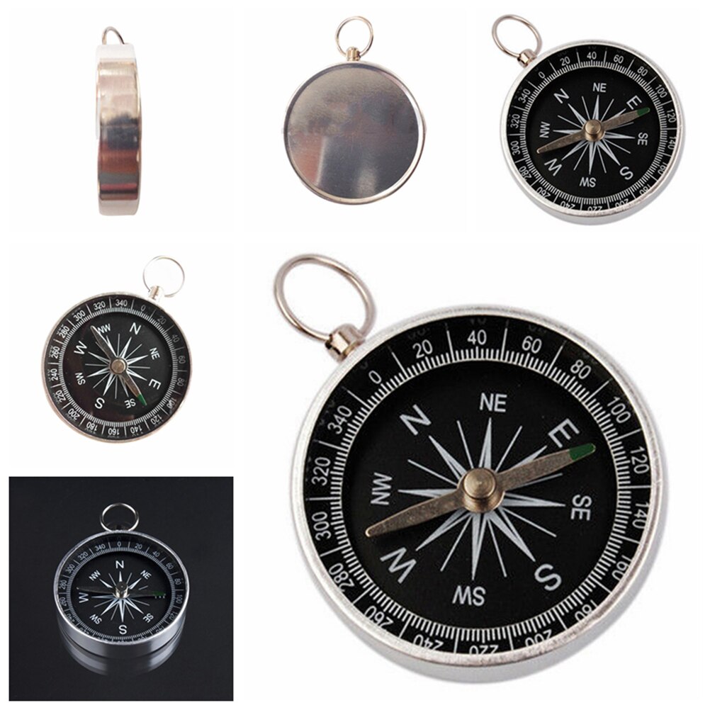 1Pcs Mini Camping Hiking Compasses Lightweight Navigation Aluminum Wild Outdoor Travel Compasses Useful Survival Tools