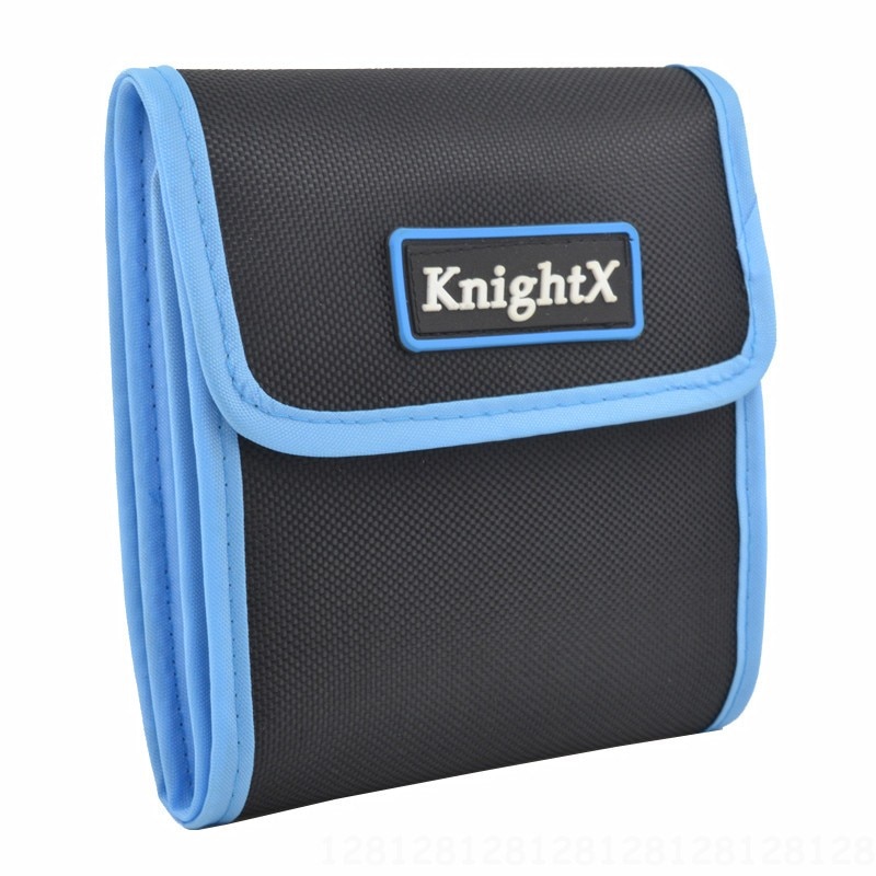 KnightX – sac de rangement pour appareil photo, portefeuille, adaptateur d&#39;objectif, anneau, étui support de pochette 3 4 6 poches pour Cokin UV CPL FLD ND couleur D5200